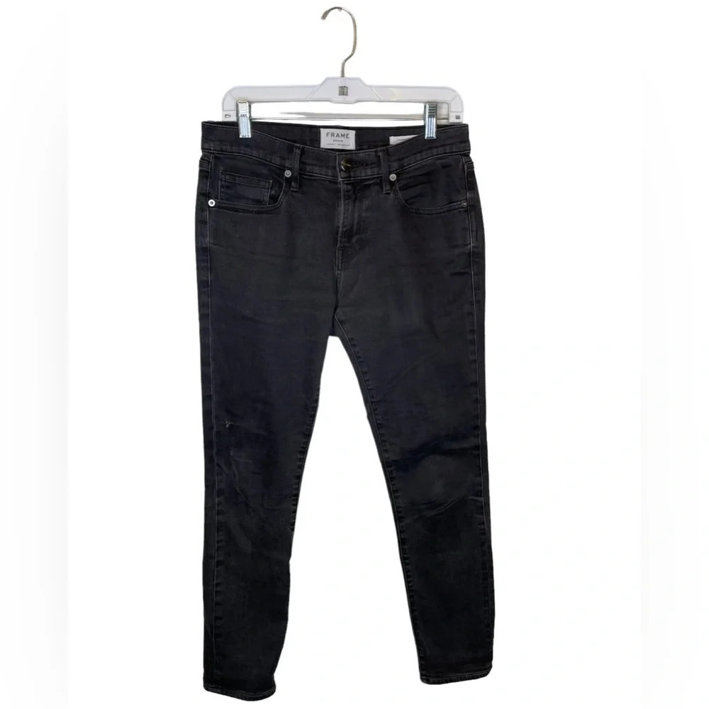 Frame Men's Black L'Homme Skinny Mid Rise Skinny Fit Jeans Size 29